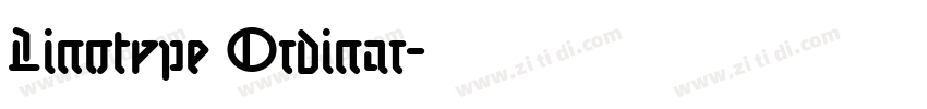 Linotype Ordinar字体转换